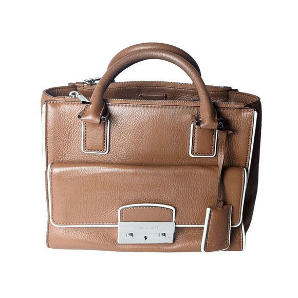 MICHAEL KORS Audrey Brown Leather Satchel - Picture 2 of 11